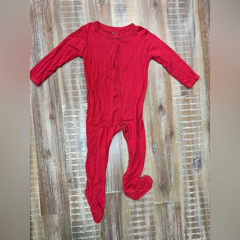 Kyte baby bamboo Red footie sleeper pajamas 6-12m